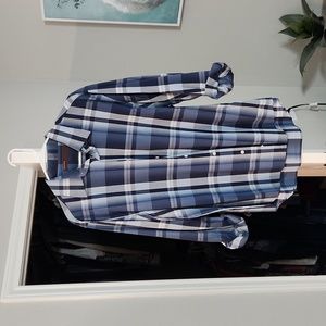 Perry Ellis men's dress shirt size L Blue